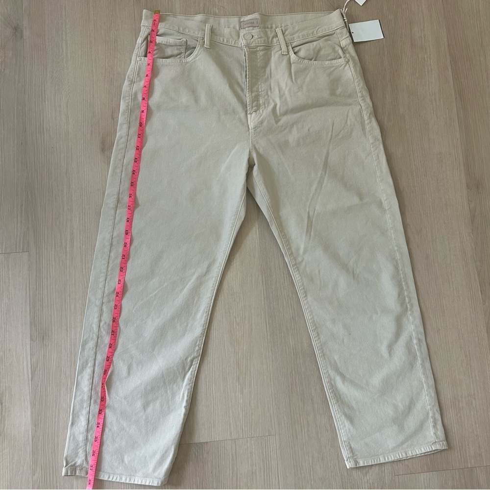 Mother The Ditcher Crop in Chalk Tapioca Size 32 - Picture 10 of 12